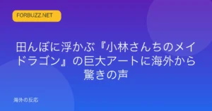 記事「田んぼに浮かぶ『小林さんちのメイドラゴン』の巨大アートに海外から驚きの声」のアイキャッチ